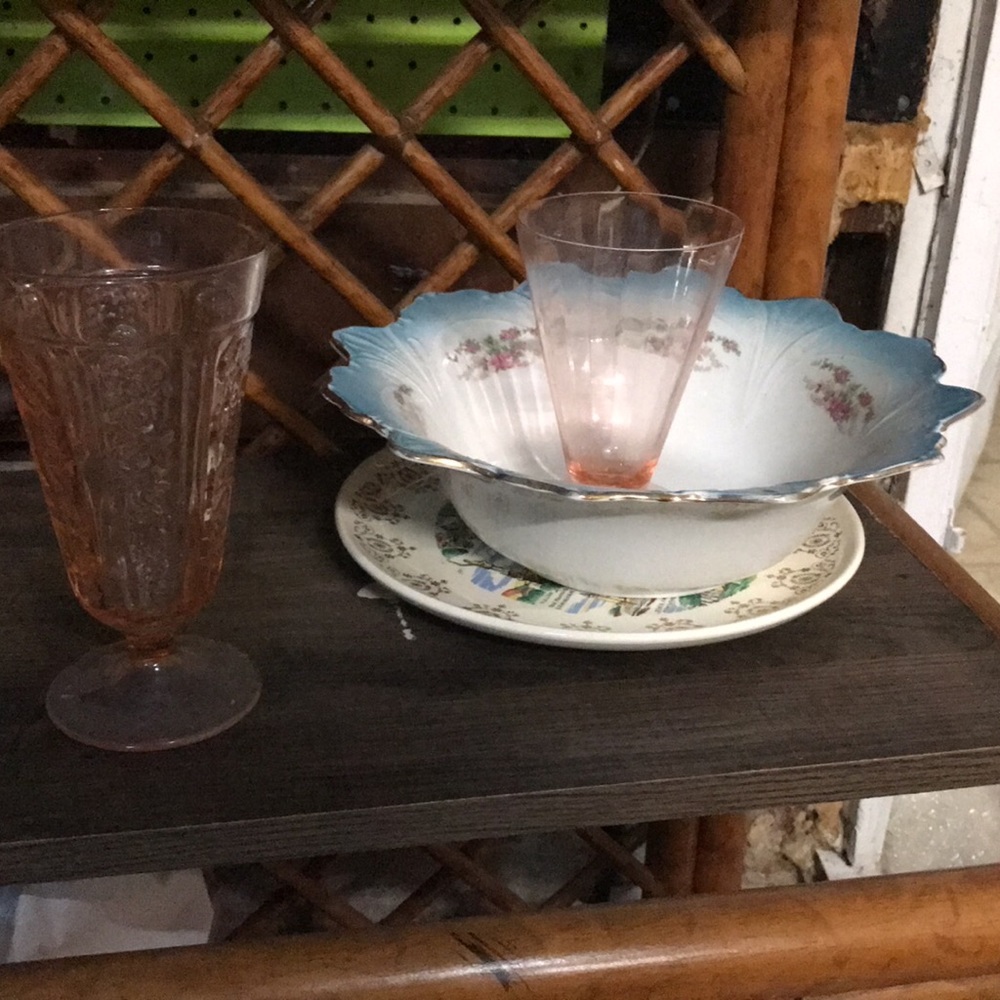Antique depression glass and more